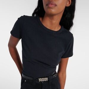 Khaite Julius Black & Silver Leather Belt